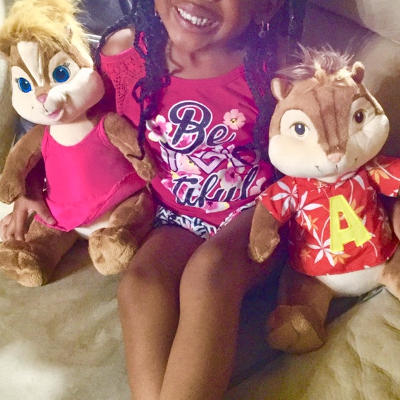 Adorable Build A Bear Alvin & Brittany Chipmunks each are 18”H. - Picture 2 of 8